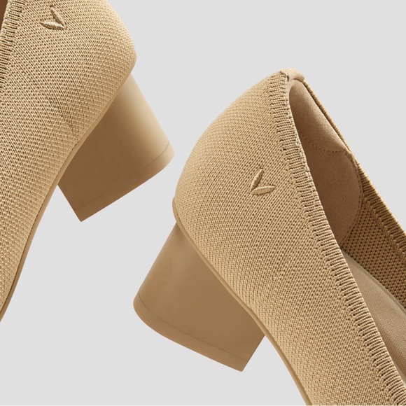 Tracy Pro Vivaia Pointed Toe Block Heels in Nude Peach - Picture 7 of 8